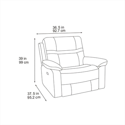 Jackson Grey Power Recliner Armchair