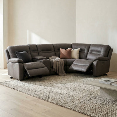 Jackson Grey Power Corner Recliner Sofa