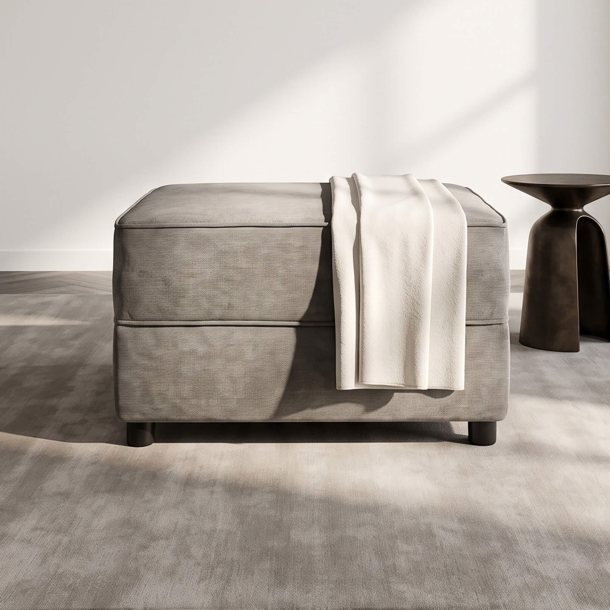 Jasper Grey Footstool