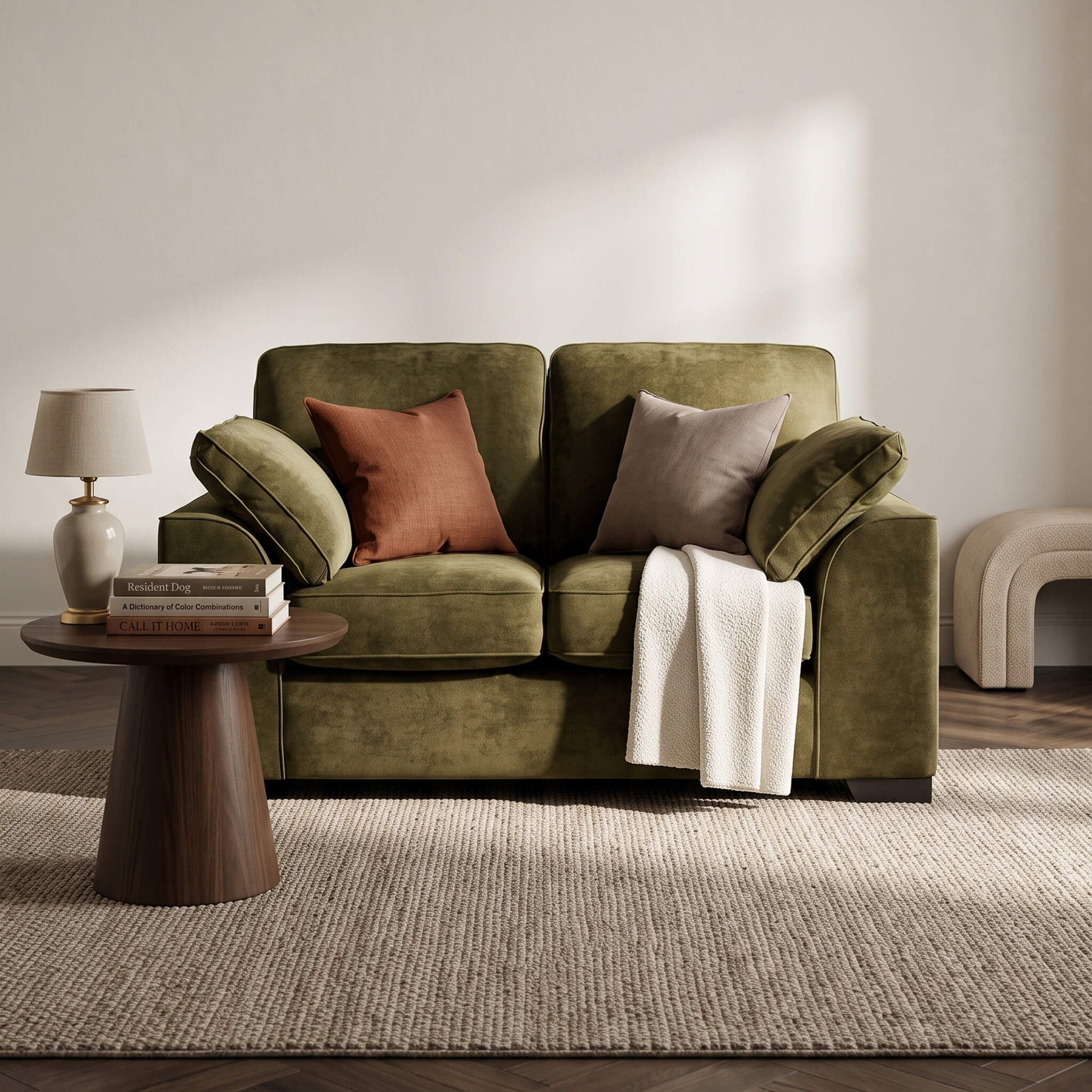 Jasper Green 2 Seater Sofa