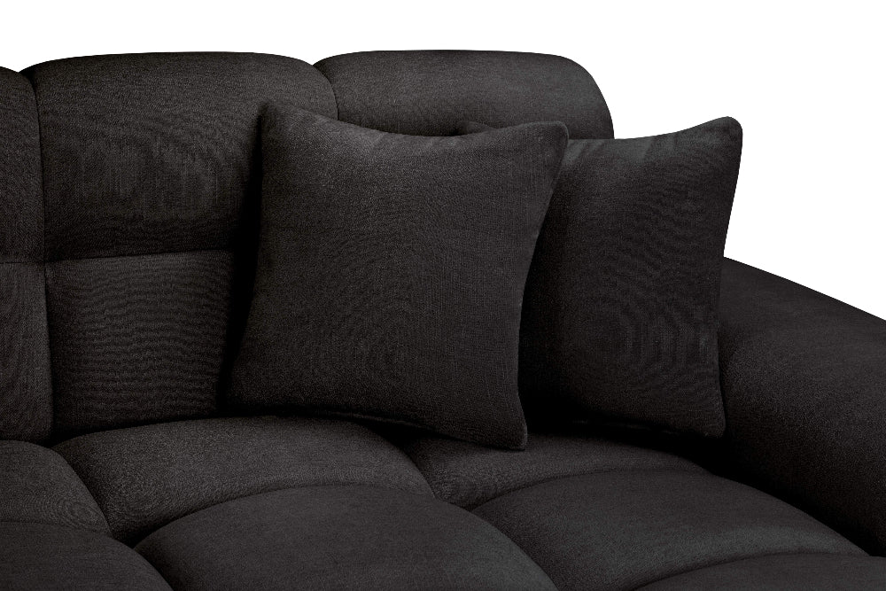 Javix Black Right Corner Sofa