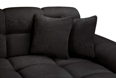 Javix Black Right Corner Sofa