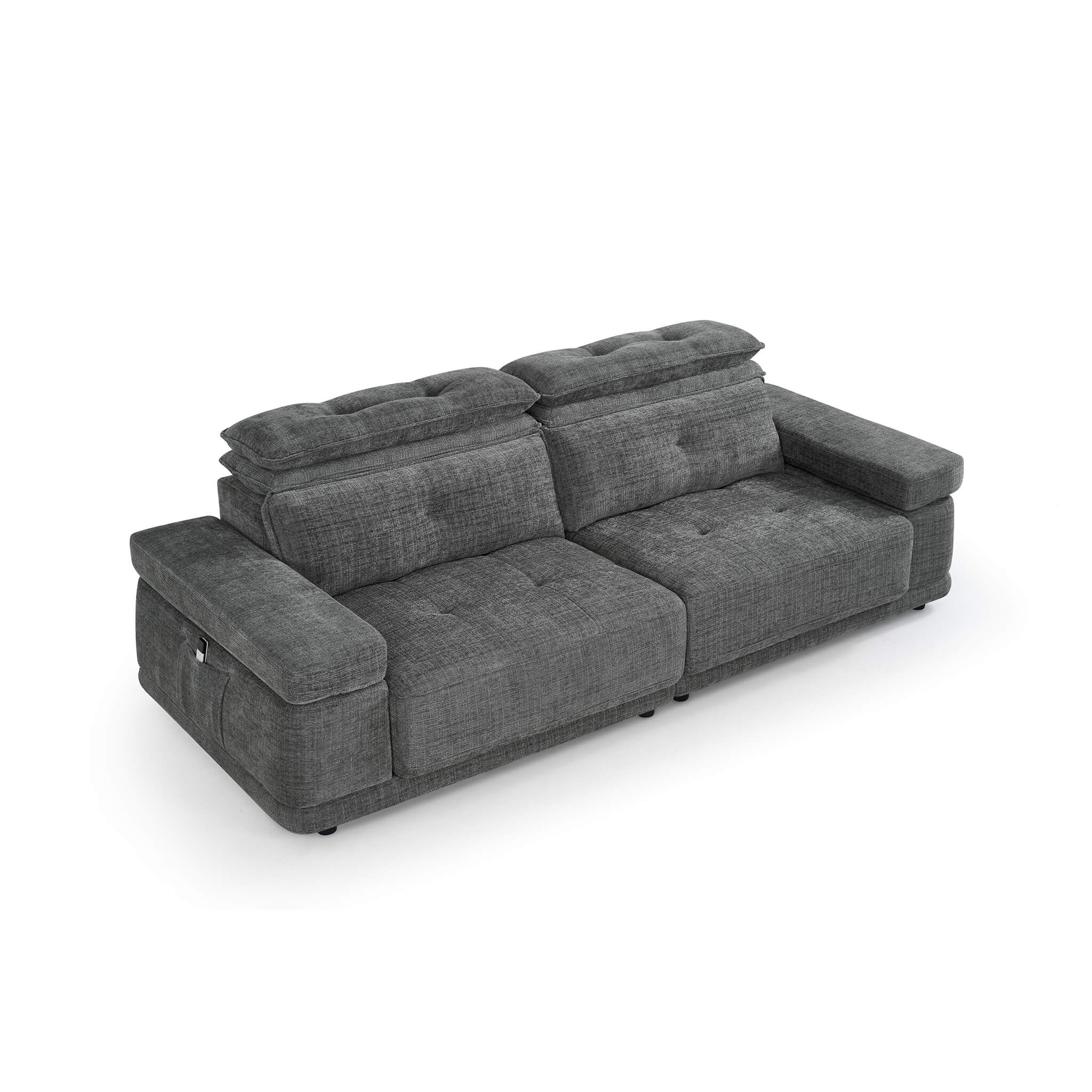 Kendal Grey 3 Seater Floating Power Slider Sofa