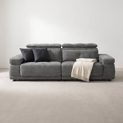 Kendal Grey 3 Seater Floating Power Slider Sofa
