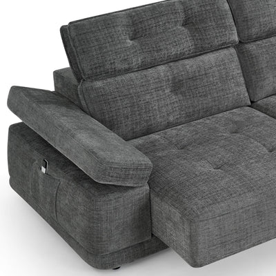 Kendal Grey 3 Seater Floating Power Slider Sofa