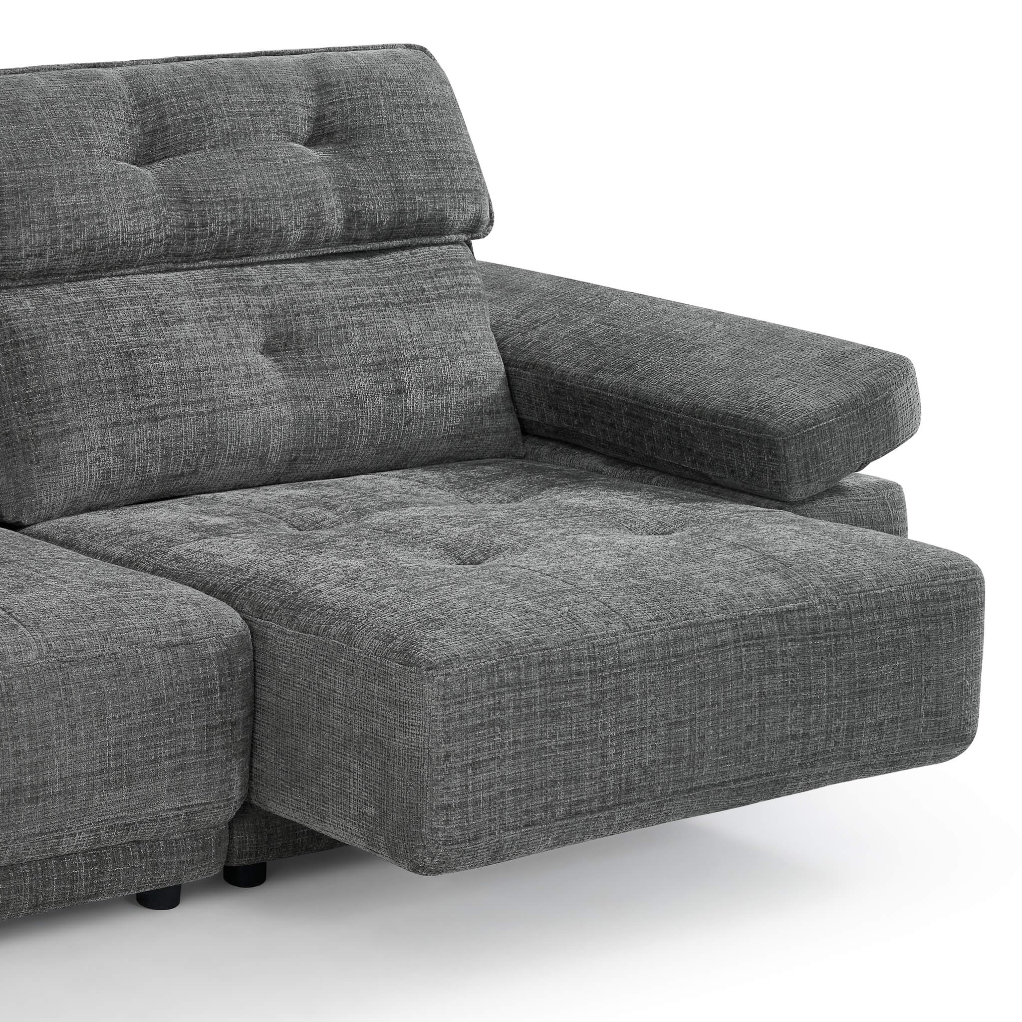 Kendal Grey 3 Seater Floating Power Slider Sofa