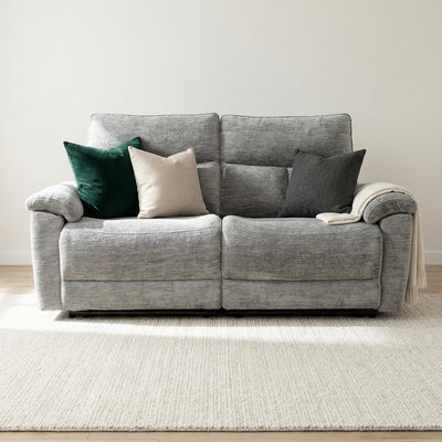 Klint Grey 3 Seater Power Recliner Sofa