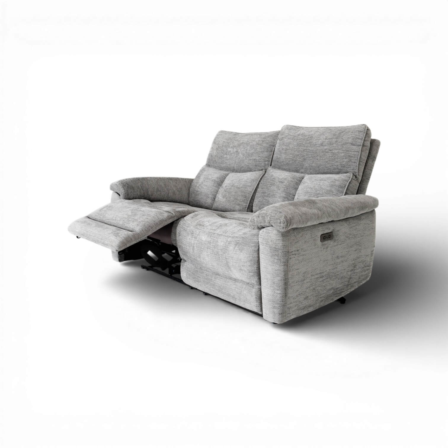 Klint Grey 3 Seater Power Recliner Sofa