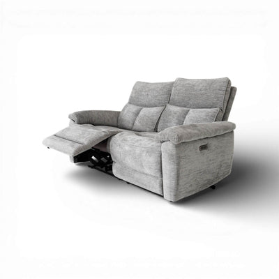 Klint Grey 3 Seater Power Recliner Sofa