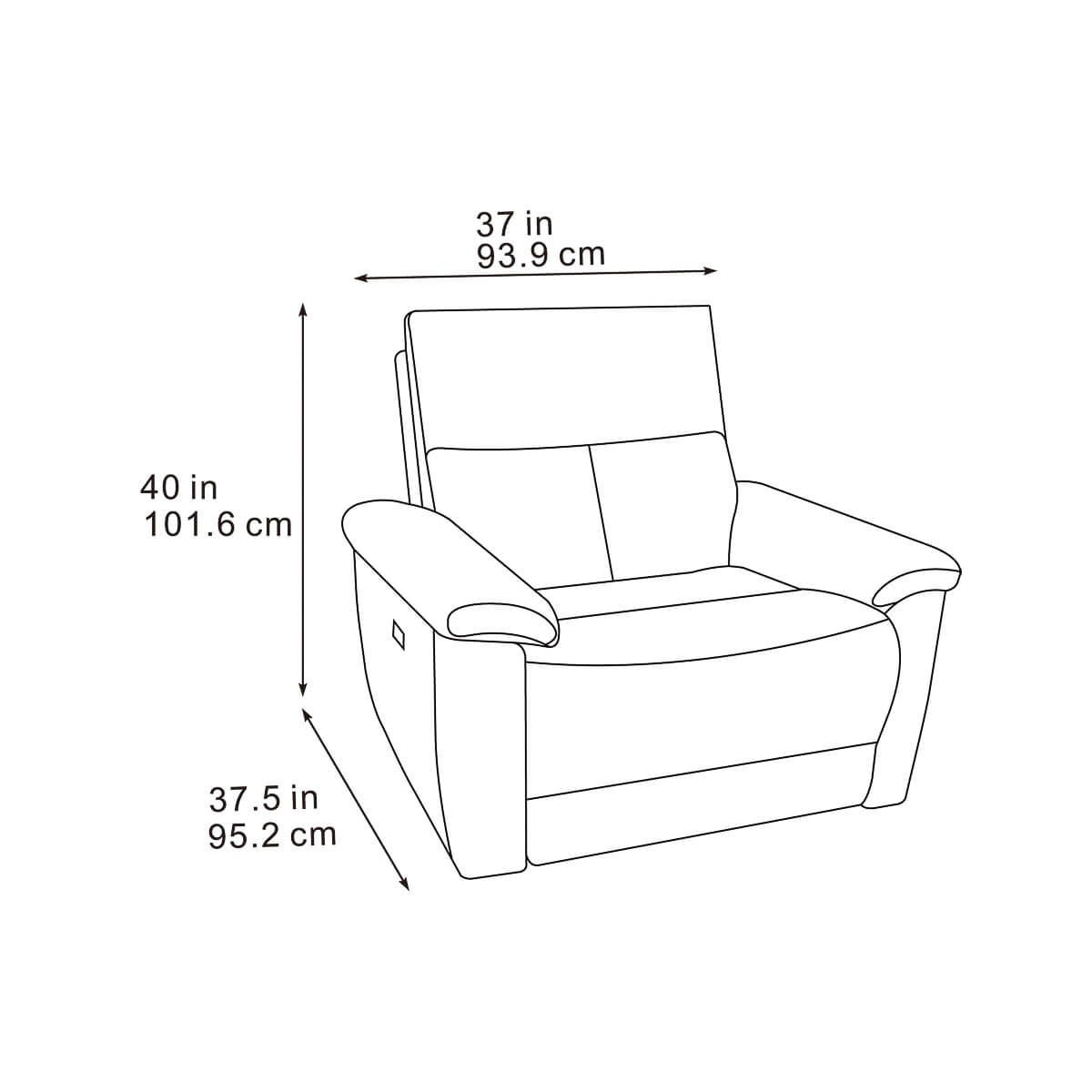 Klint Grey Power Recliner Armchair