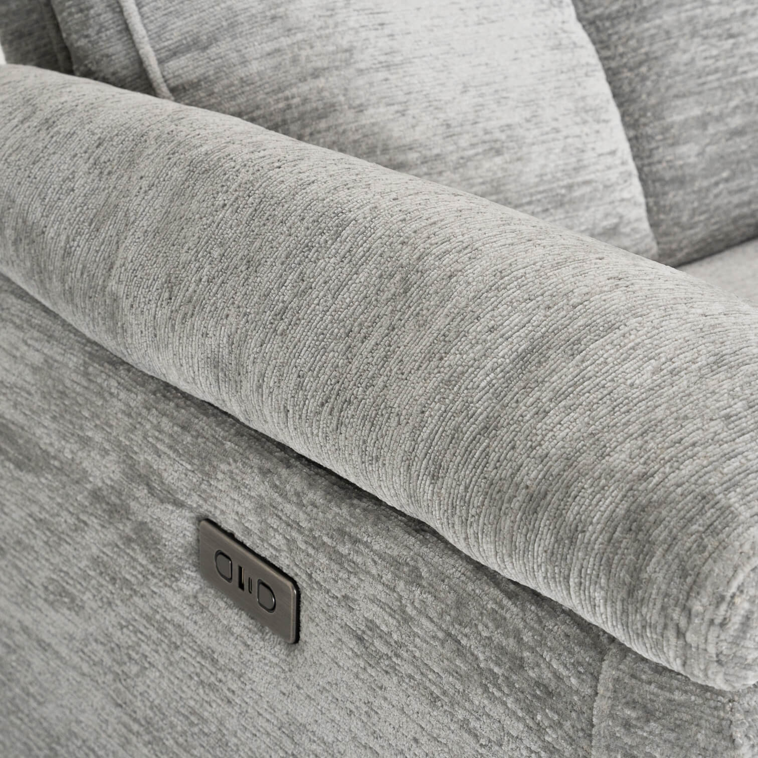 Klint Grey 3 Seater Power Recliner Sofa