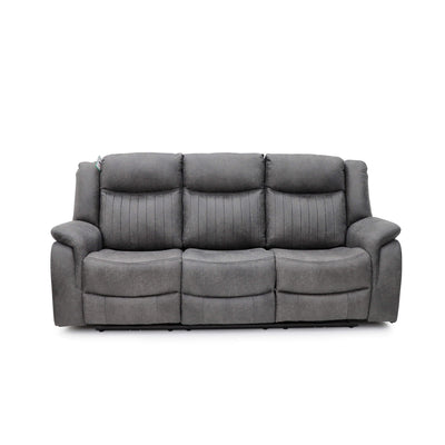 Leon Grey 3 Seater Power Recliner Sofa