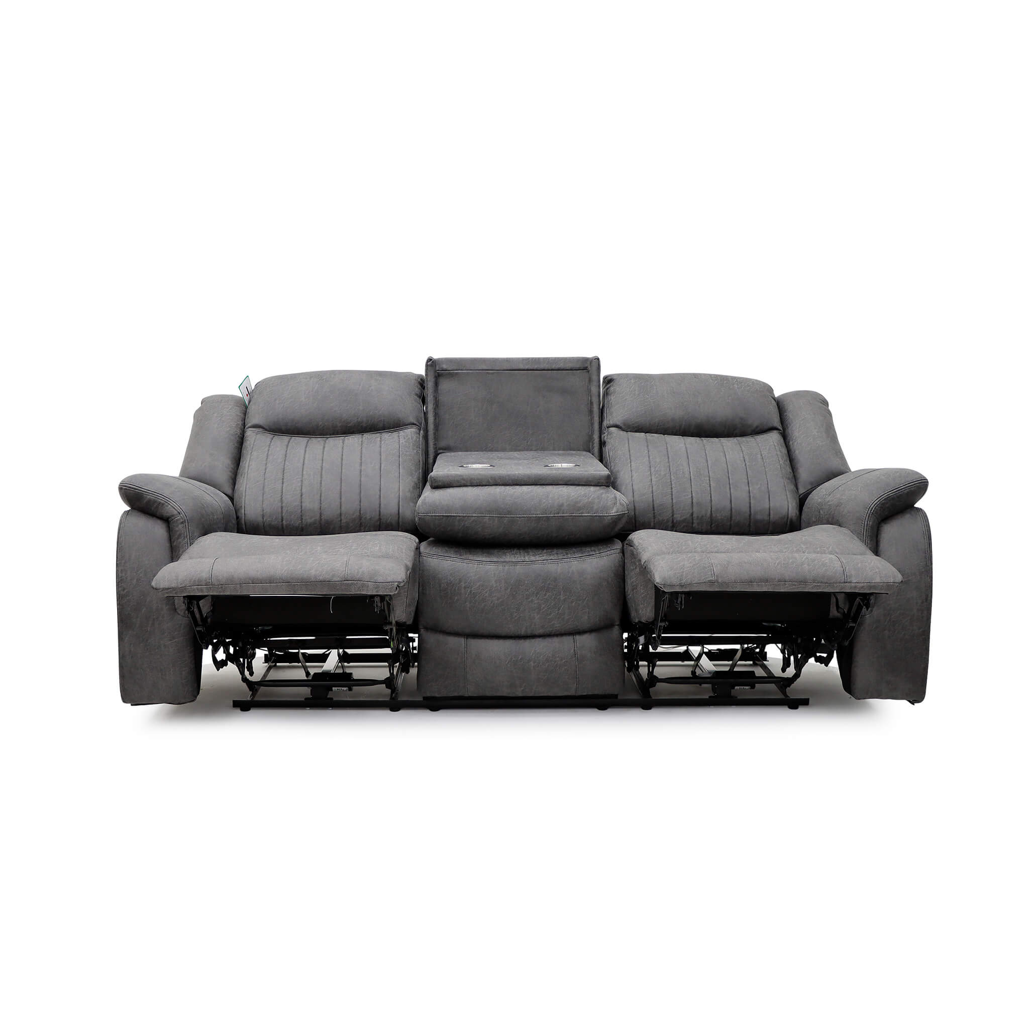 Leon Grey 3 Seater Power Recliner Sofa