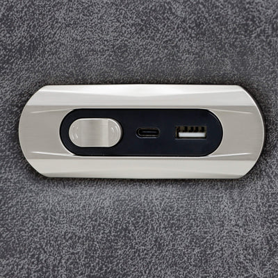 Leon Grey 2 Seater Power Recliner Sofa