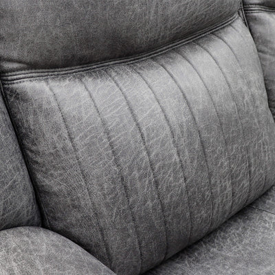 Leon Grey 2 Seater Power Recliner Sofa