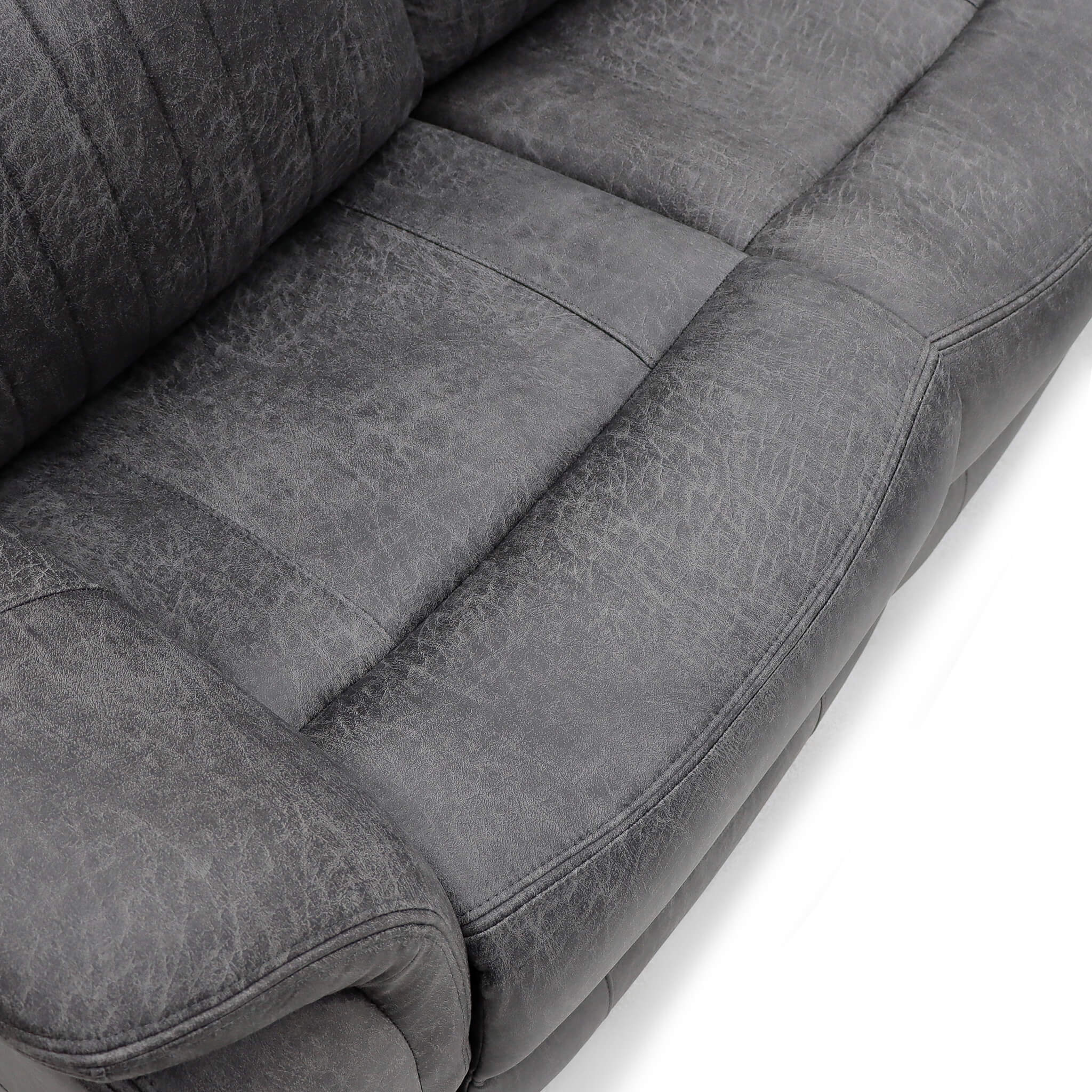 Leon Grey 2 Seater Power Recliner Sofa