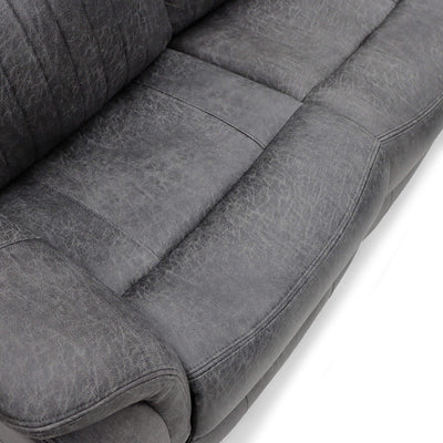 Leon Grey 2 Seater Power Recliner Sofa
