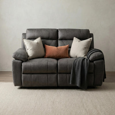 Lucca Grey 2 Seater Power Recliner Sofa