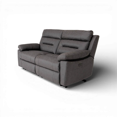 Lucca Grey 3 Seater Power Recliner Sofa