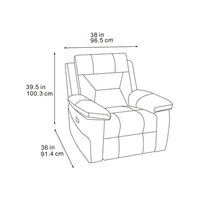 Lucca Grey Power Recliner Armchair