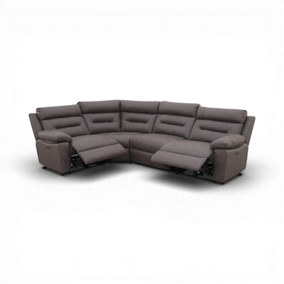 Lucca Grey Power Corner Recliner Sofa