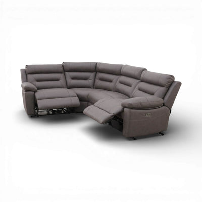 Lucca Grey Power Corner Recliner Sofa