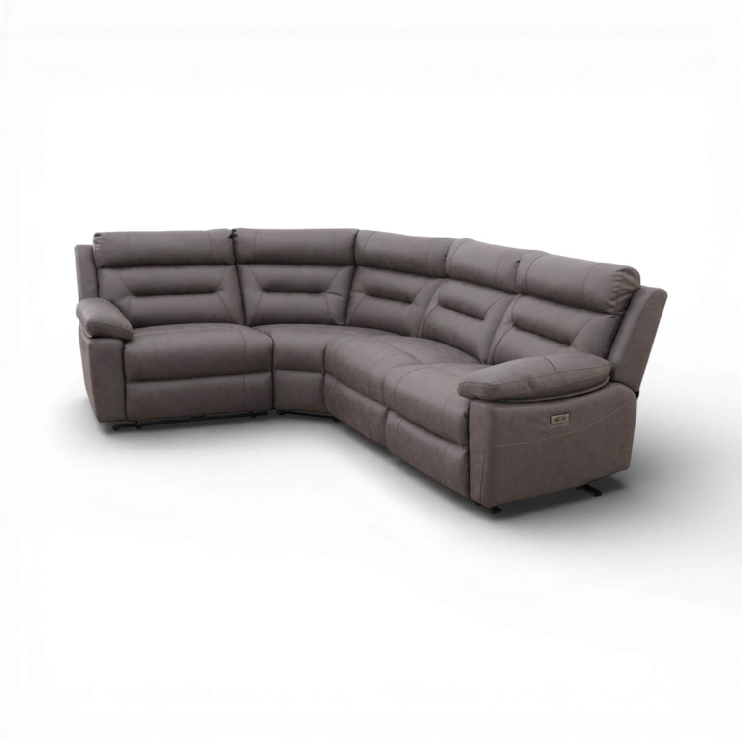 Lucca Grey Power Corner Recliner Sofa