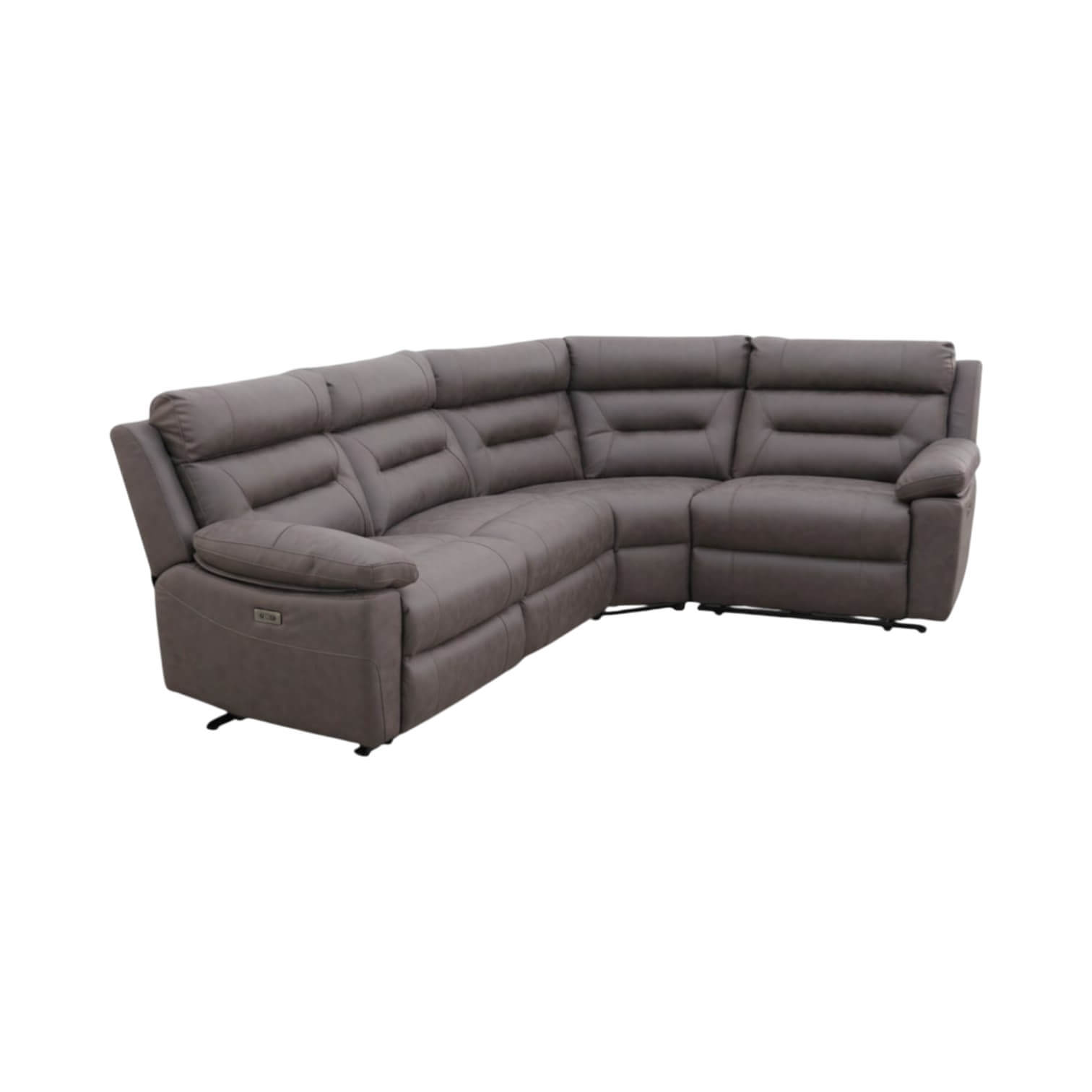 Lucca Grey Power Corner Recliner Sofa
