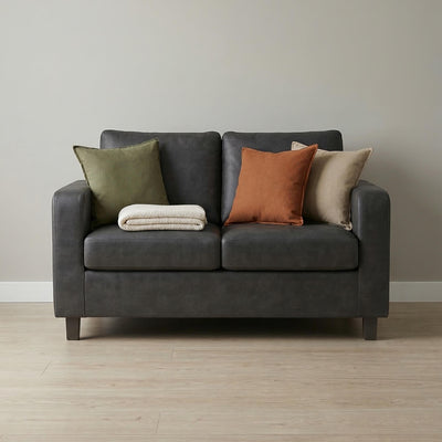 Luna Black 2 Seater Sofa