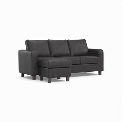 Luna Black Reversible Corner Sofa