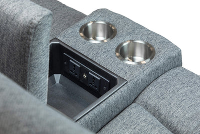 Lydon Grey 2 Seater Power Recliner