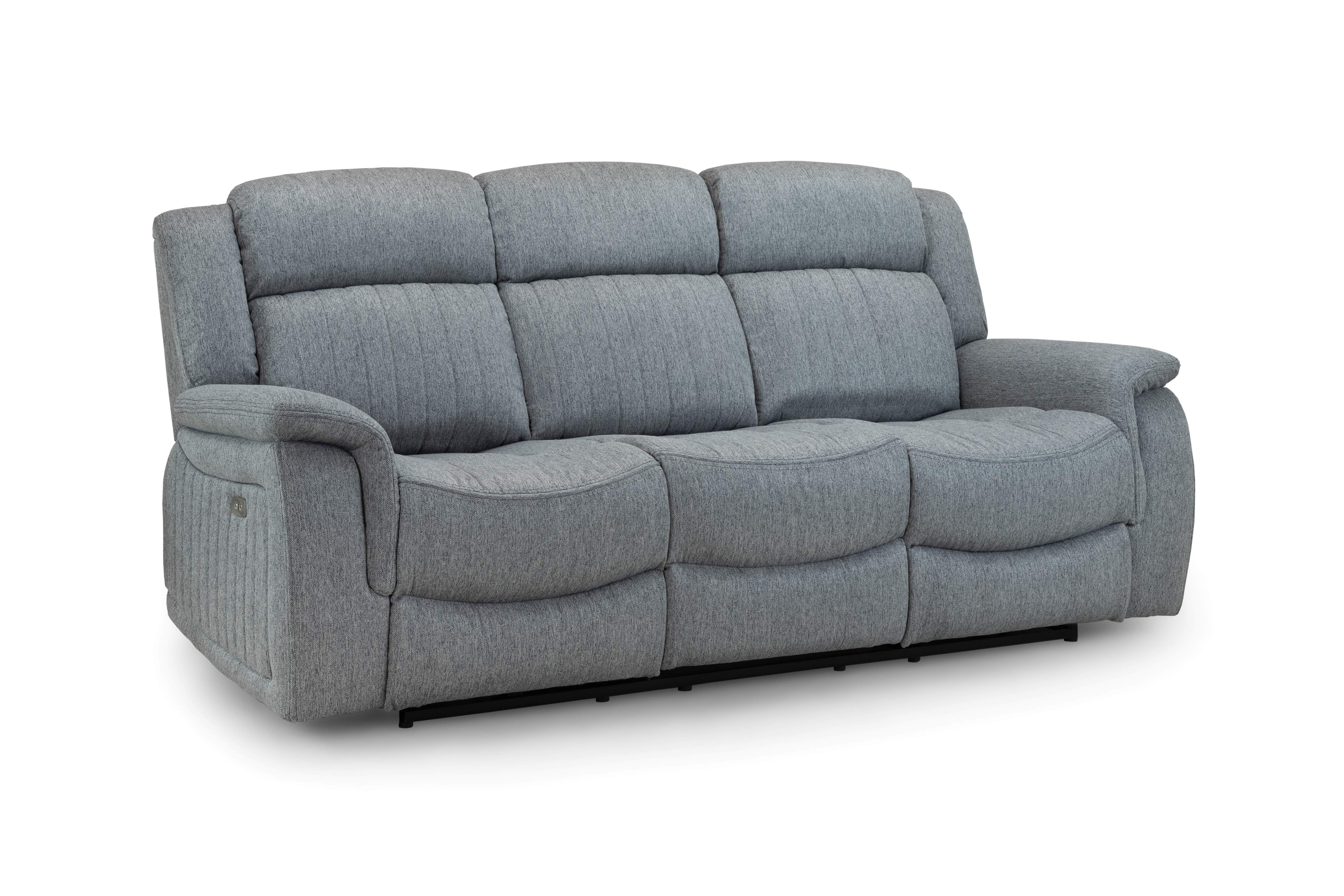 Lydon Grey 3 Seater Power Recliner