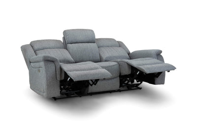Lydon Grey 3 Seater Power Recliner
