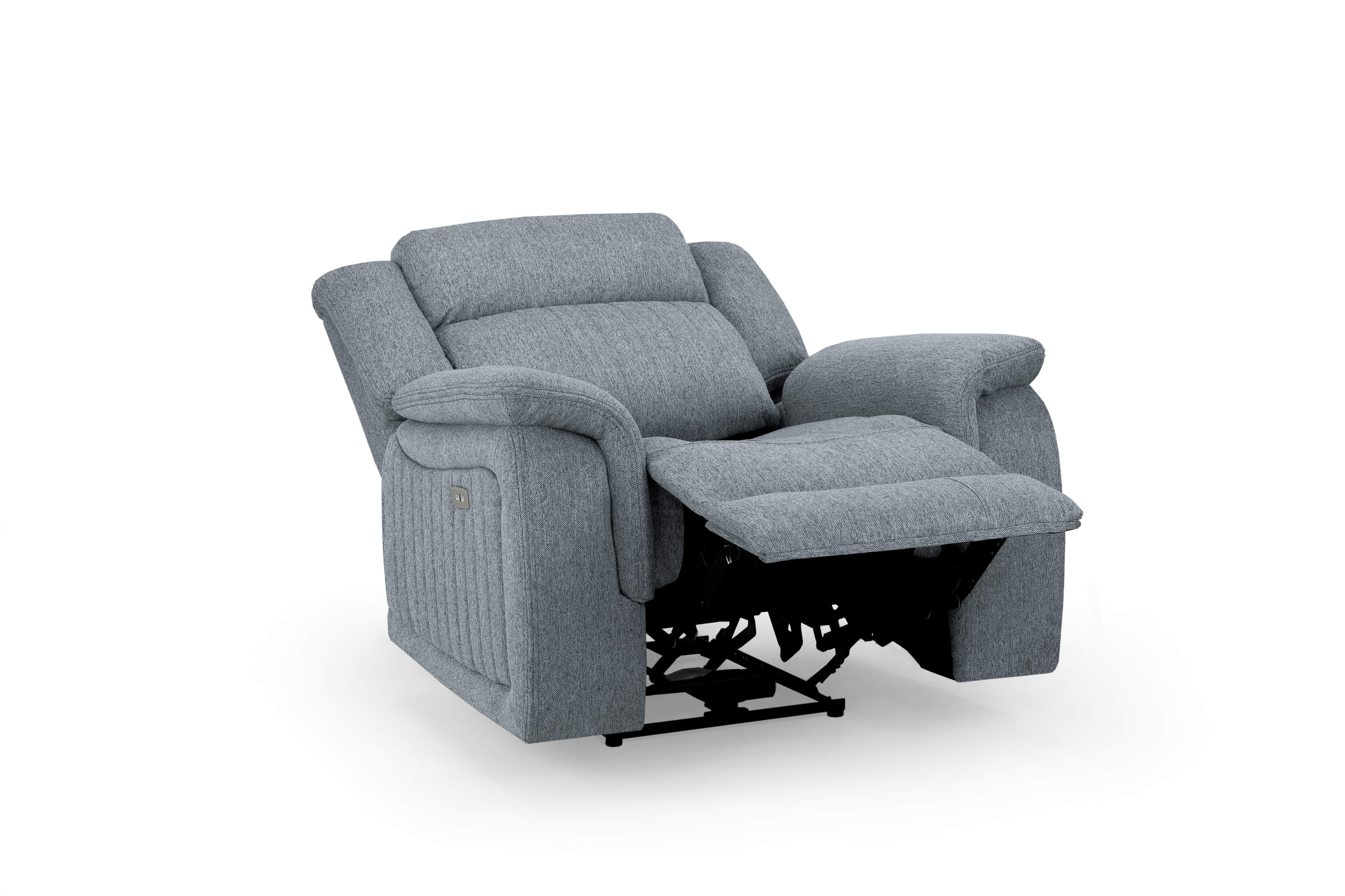 Lydon Grey Power Recliner Armchair