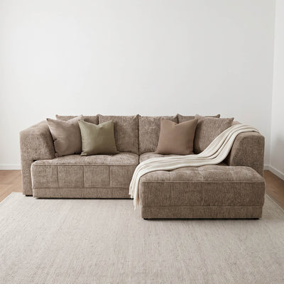 Magnus Beige Right Corner Power Slider Sofa Bed & Storage