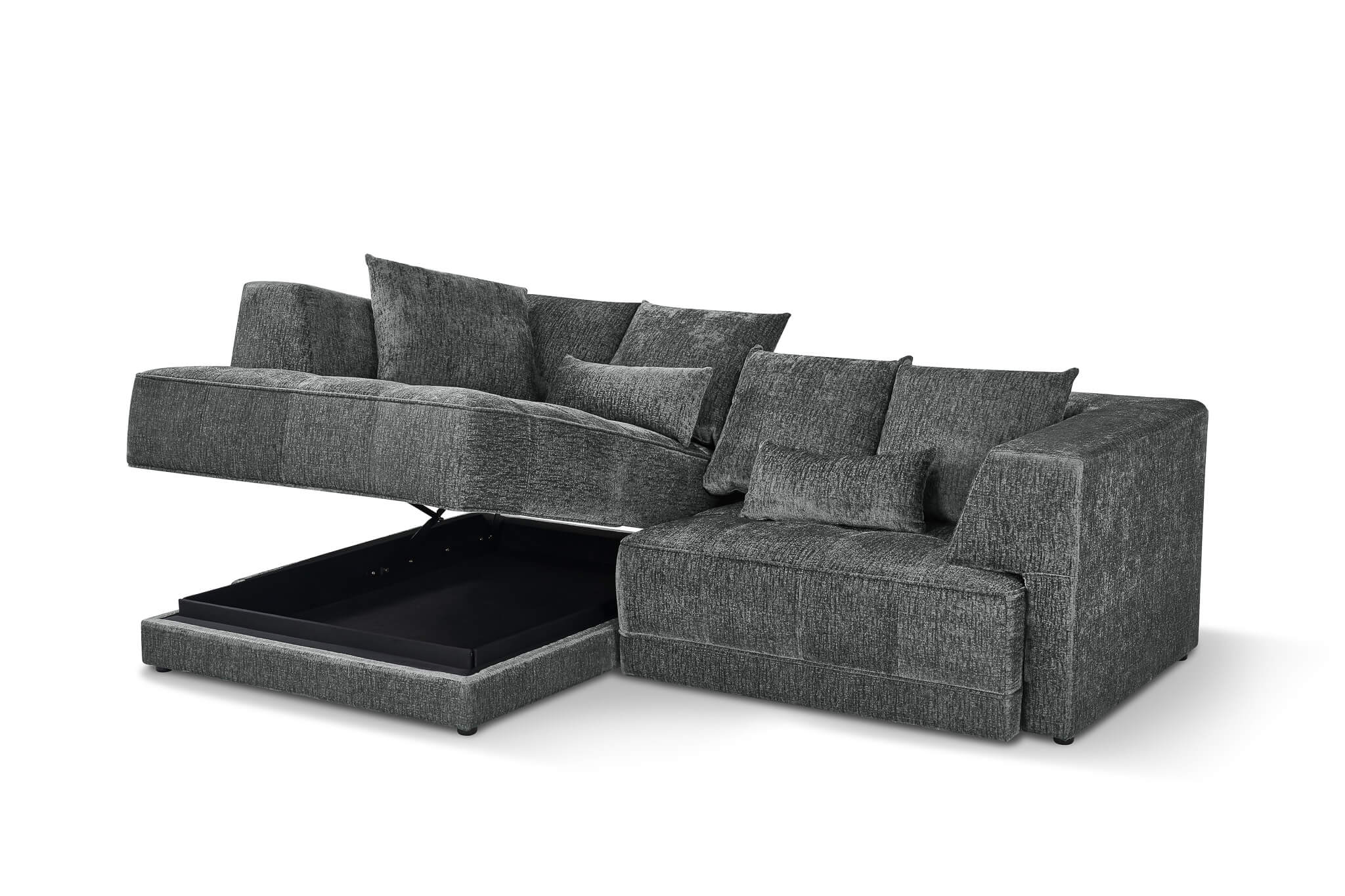 Magnus Grey Left Corner Power Slider Sofa Bed & Storage
