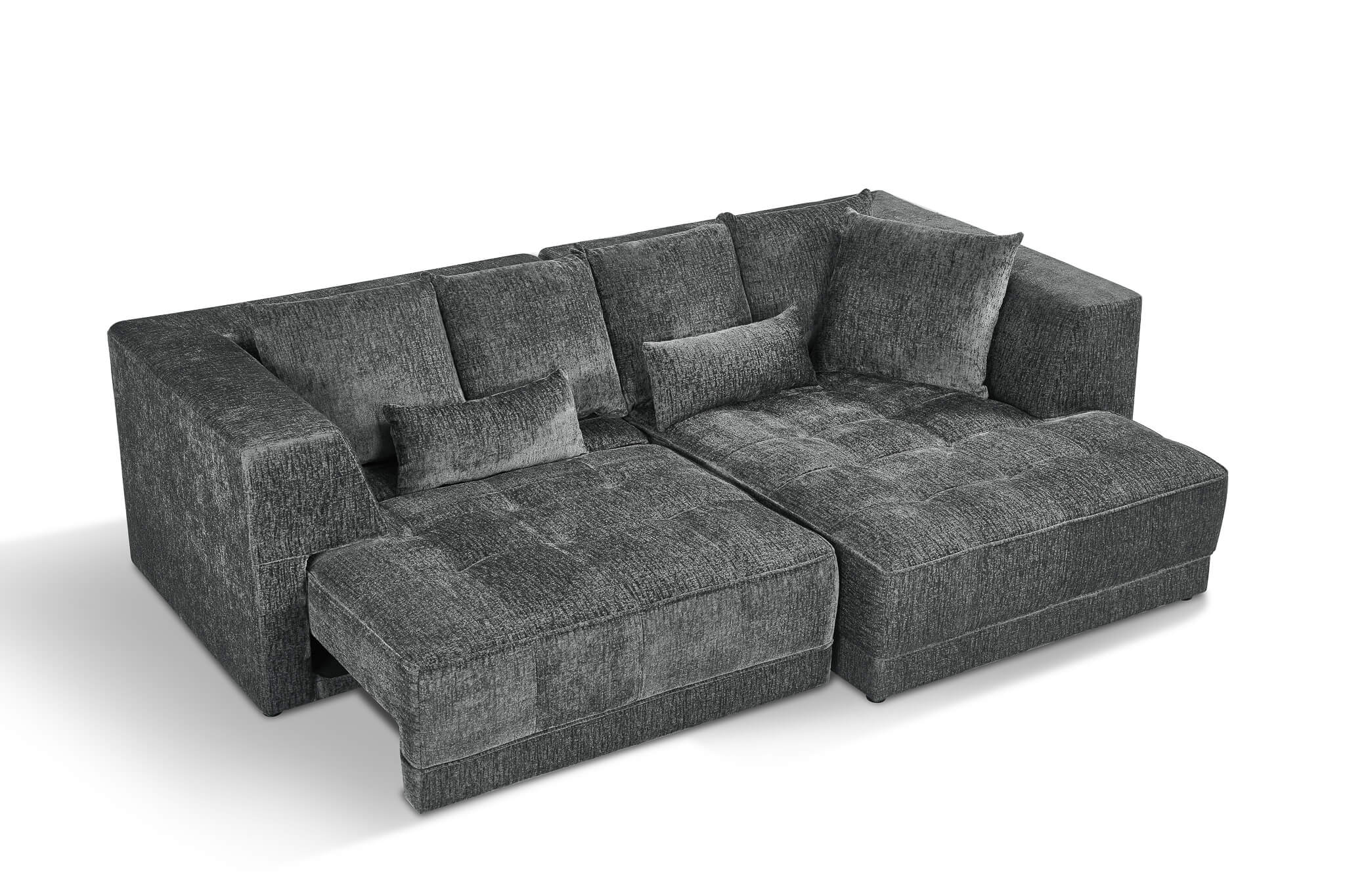 Magnus Grey Right Corner Power Slider Sofa Bed & Storage