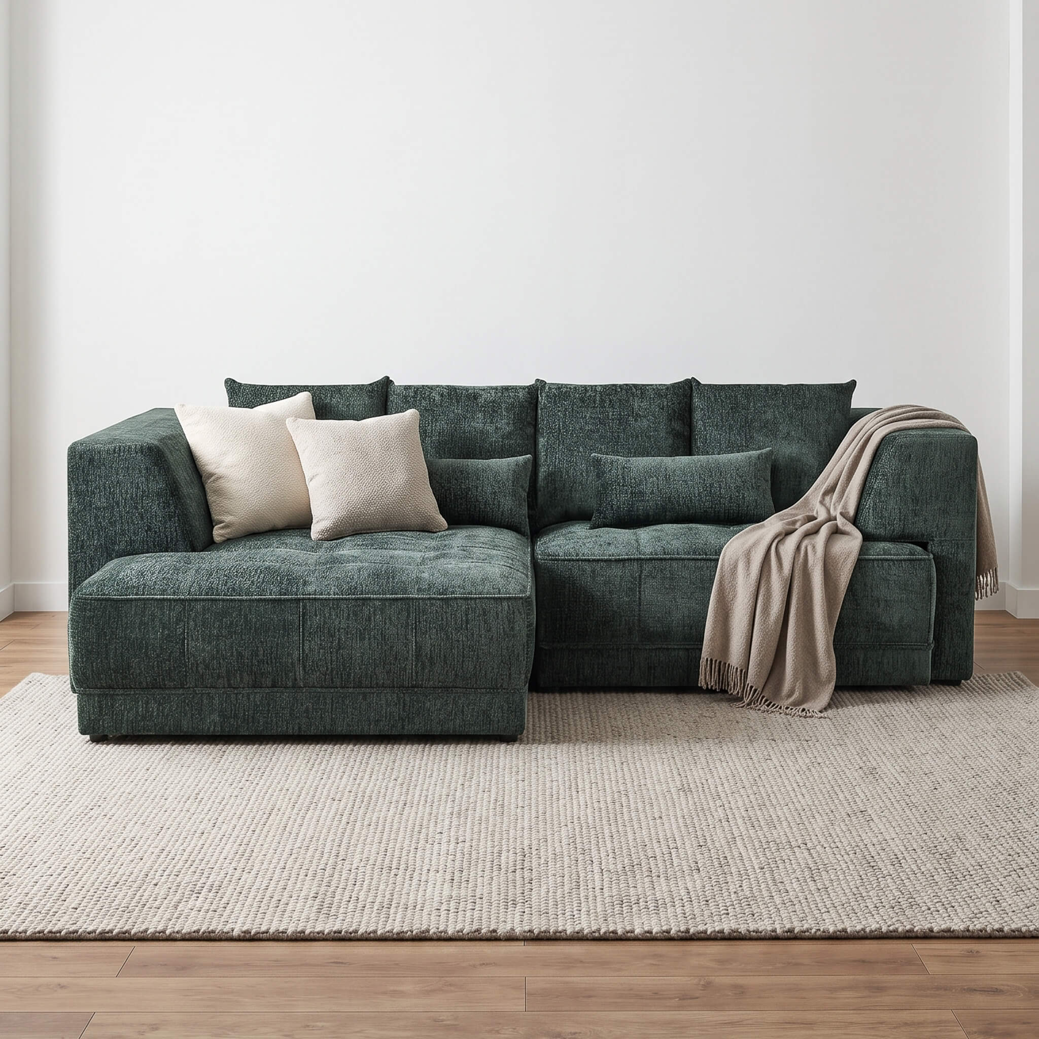 Magnus Green Left Corner Power Slider Sofa Bed & Storage