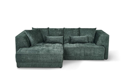 Magnus Green Left Corner Power Slider Sofa Bed & Storage