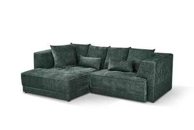 Magnus Green Left Corner Power Slider Sofa Bed & Storage