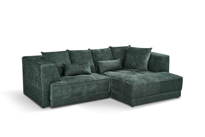 Magnus Green Right Corner Power Slider Sofa Bed & Storage