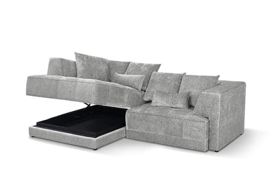 Magnus Grey Left Corner Power Slider Sofa Bed & Storage