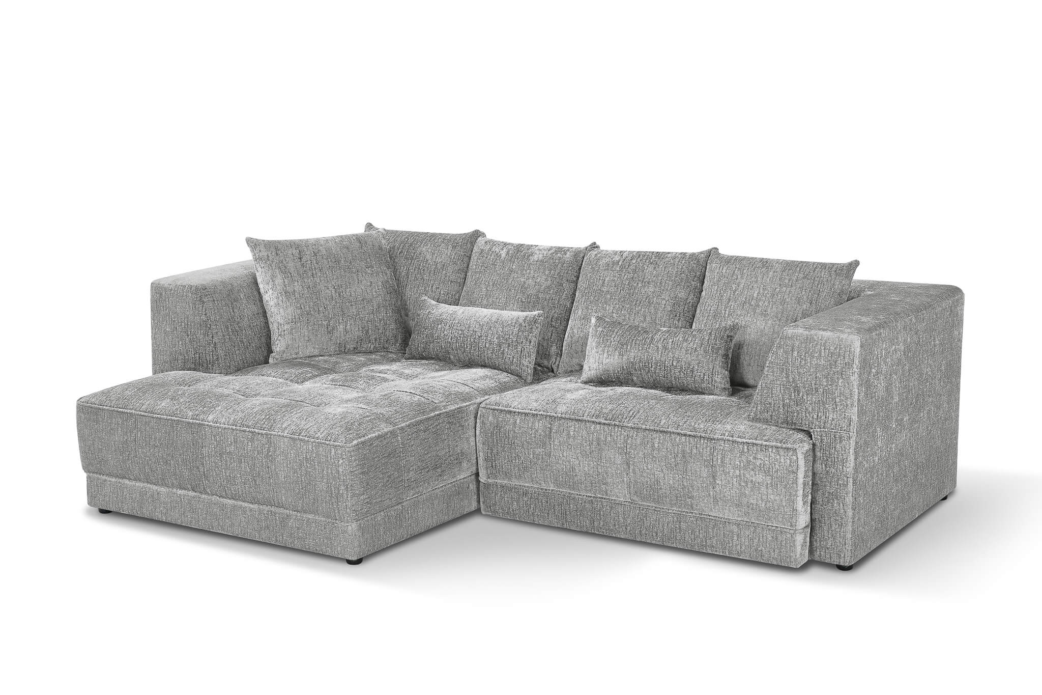 Magnus Grey Left Corner Power Slider Sofa Bed & Storage