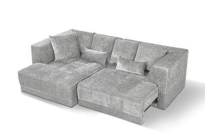 Magnus Grey Left Corner Power Slider Sofa Bed & Storage