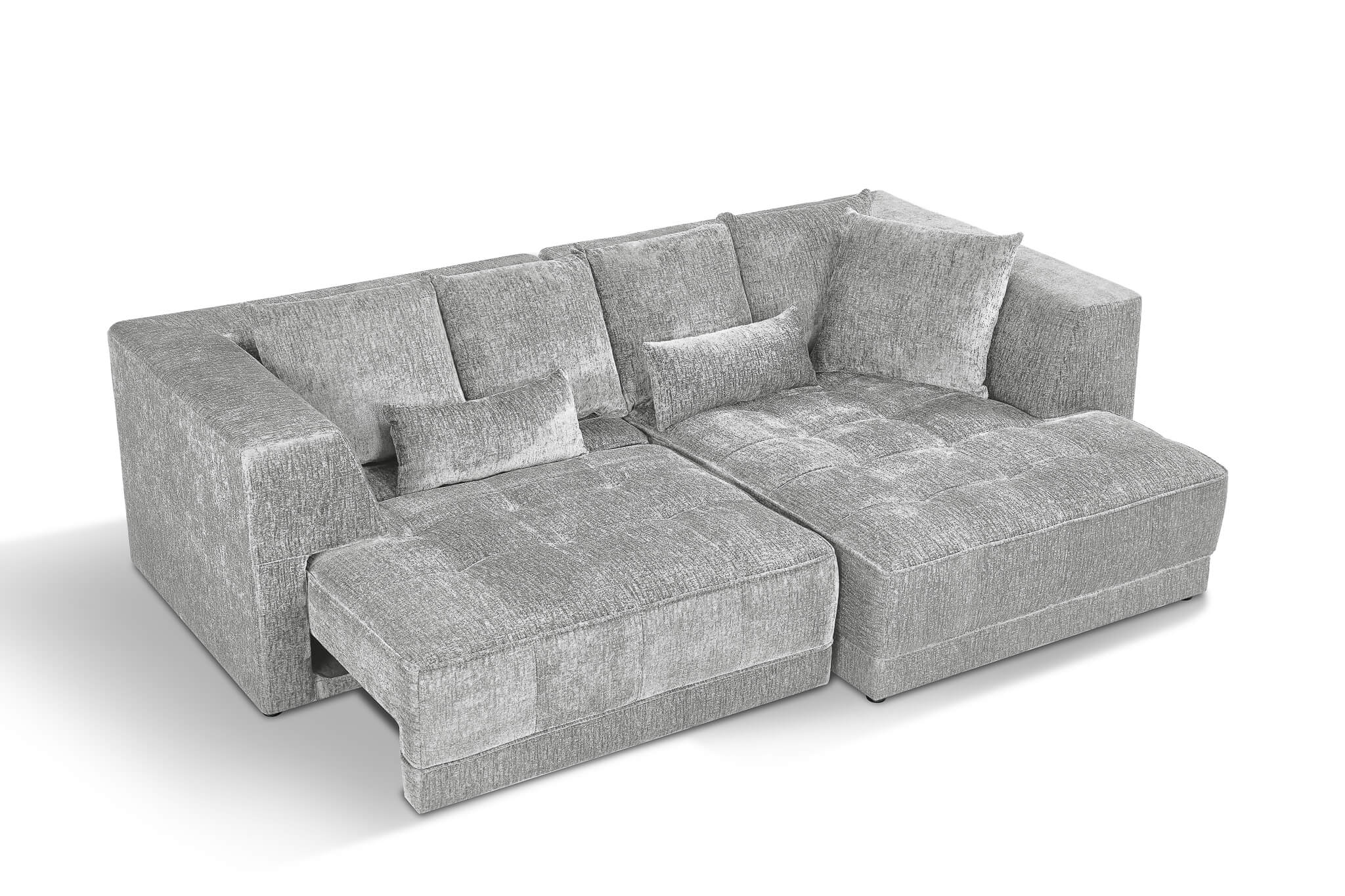 Magnus Grey Right Corner Power Slider Sofa Bed & Storage