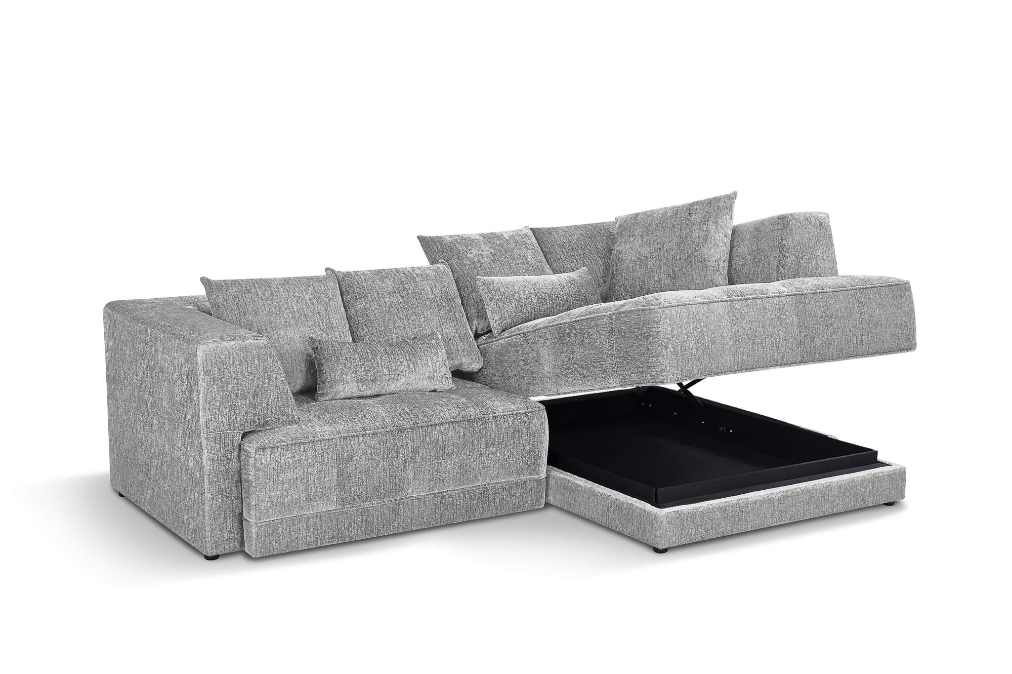 Magnus Grey Right Corner Power Slider Sofa Bed & Storage