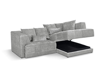 Magnus Grey Right Corner Power Slider Sofa Bed & Storage