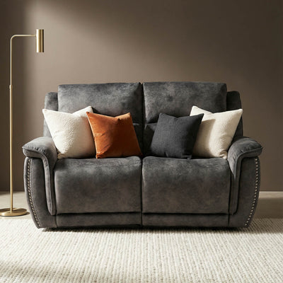 Majestik Grey 2 Seater Power Recliner Sofa