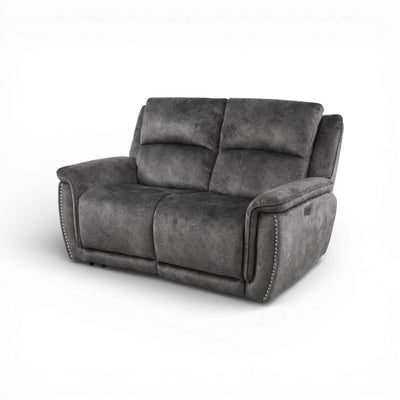 Majestik Grey 2 Seater Power Recliner Sofa