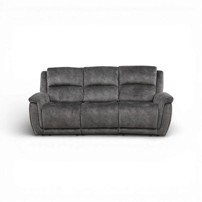 Majestik Grey 3 Seater Power Recliner Sofa